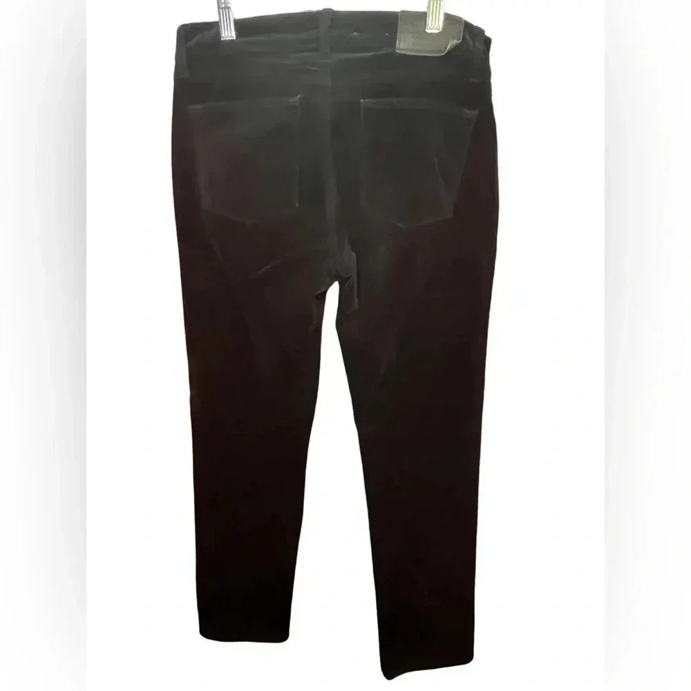 LRL Micro Corduroy Straight Leg Pants Classic Black Size 4